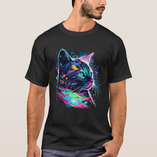 Astro Regenbogenkatze T-Shirt (Vorderseite)