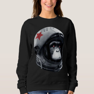 Astro-Schimpanse-Astronaut-Raum-Galaxie-Helm-Affe  Sweatshirt