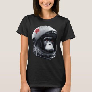 Astro-Schimpanse-Astronaut-Space-Galaxie-Helm-Affe T-Shirt