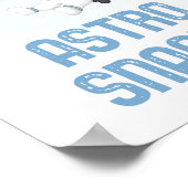 Astro Snacks Astronaut Blue Gold Space Geburtstag Poster (Ecke)