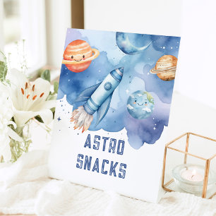 Astro Snacks Outer Space Planeten Geburtstagsparty Sockelschild
