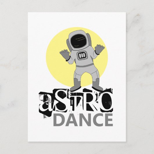 Astro-Tanz, Astronaut Postkarte (Vorderseite)