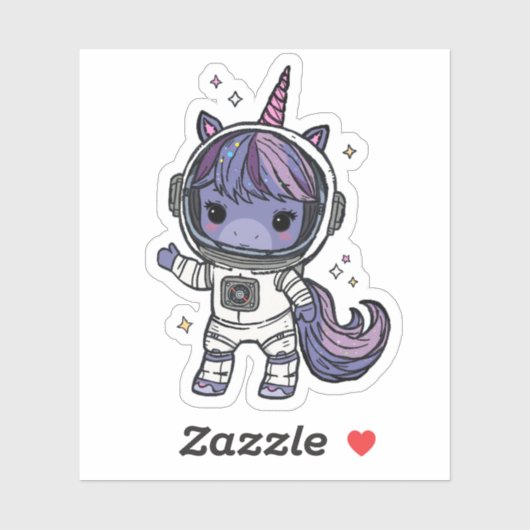 Astro Unicorn Aufkleber (Blatt)