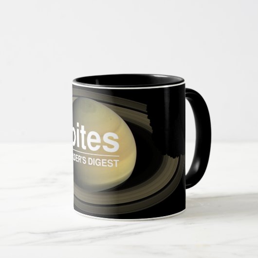 Astrobites Tasse - Saturn (dunkler Hintergrund) (VorderseiteRechts)