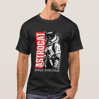 Astrokatze Weltraumforscherin T-Shirt