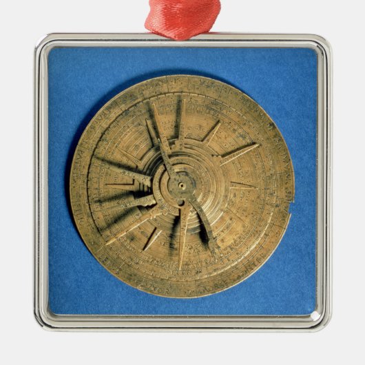 Astrolabe für Rechenhoroskope, europäisch Silbernes Ornament (Vorne)