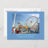 Astroland Amusement Park (Coney Is, NY) Postkarte (Vorne/Hinten)