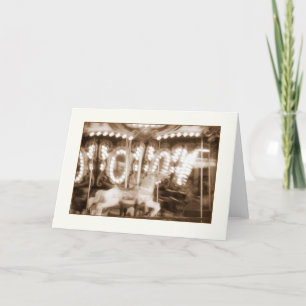 Astroland Karussell Blank Grußkarte Karte