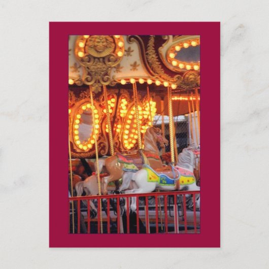 Astroland Karussell (Coney Island, NY) Postkarte (Vorderseite)
