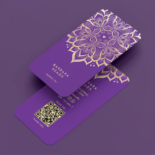 Astrologe Healer Royal Lila Elegant Mandala Visitenkarte