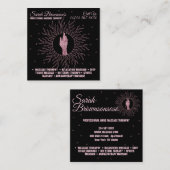 Astrologe Massage Therapy Hand Star Quadratische Visitenkarte (Vorne/Hinten)