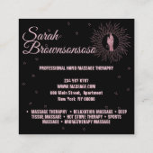 Astrologe Massage Therapy Hand Star Quadratische Visitenkarte (Rückseite)