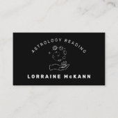 ASTROLOGER Astrologie Lesen Minimalistisch Schwarz Visitenkarte (Vorderseite)