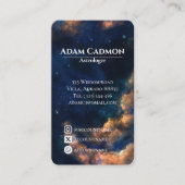 Astrologer kosmische Himmelskarte, kunstvolle Visi Visitenkarte (Vorderseite)