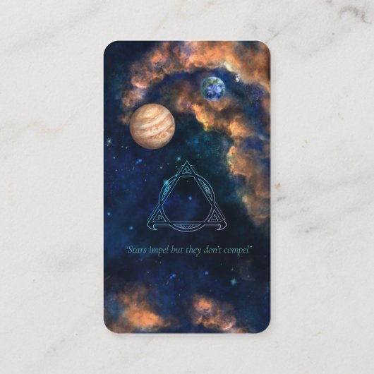 Astrologer kosmische Himmelskarte kunstvolle Visit Visitenkarte (Rückseite)
