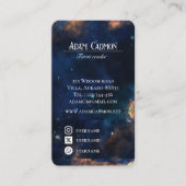 Astrologer kosmischer Himmelskörper kunstvoll Visitenkarte (Vorderseite)