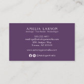 Astrologer Kosmischer Mond und Sterne mit Händen Visitenkarte (Rückseite)