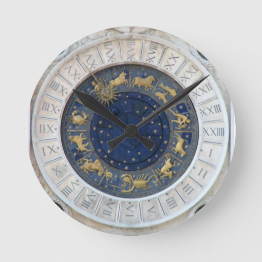 Astrological Clock, Piazza San Marco, Venice Runde Wanduhr (Vorderseite)