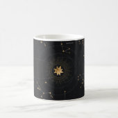 Astrological star map black gold gold zodiac stars kaffeetasse (Mittel)