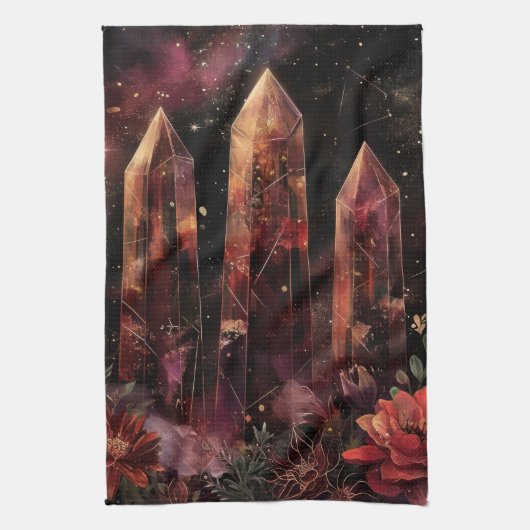 Astrologie Amethyst Konstellation Kosmisch Geschirrtuch (Vertikal)