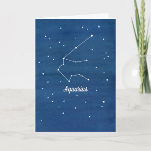 Astrologie Aquarius Happy Birthday Friend Karte