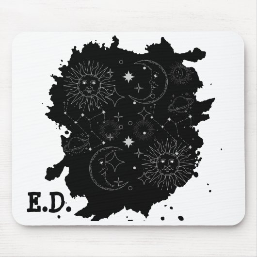 ASTROLOGIE(B&W)-MAUSPAD MOUSEPAD (Vorne)