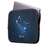 Astrologie Blauer Nebel Gemini Zodiac Zeichen Laptopschutzhülle (Vorderseite Links)