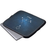 Astrologie Blauer Nebel Pisces Zodiac-Zeichen Laptopschutzhülle (Vorne Knopf)