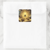 Astrologie Celestial Alchemy Himmlisch Inspiration Quadratischer Aufkleber (Tasche)