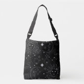 ASTROLOGIE CROSSBODY(BLACK) BAG TRAGETASCHEN MIT LANGEN TRÄGERN (Vorderseite)