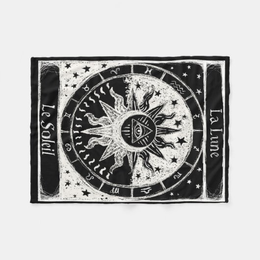 Astrologie-Decke Fleecedecke (Vorderseite (Horizontal))