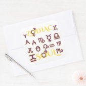 Astrologie Design "Zodiac Soul" Horoskop-Zeichenge Quadratischer Aufkleber (Umschlag)