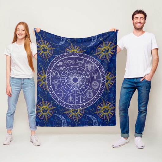 Astrologie Diagramm Fleece Blanket (Beispiel)