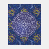 Astrologie Diagramm Fleece Blanket (Vorderseite)