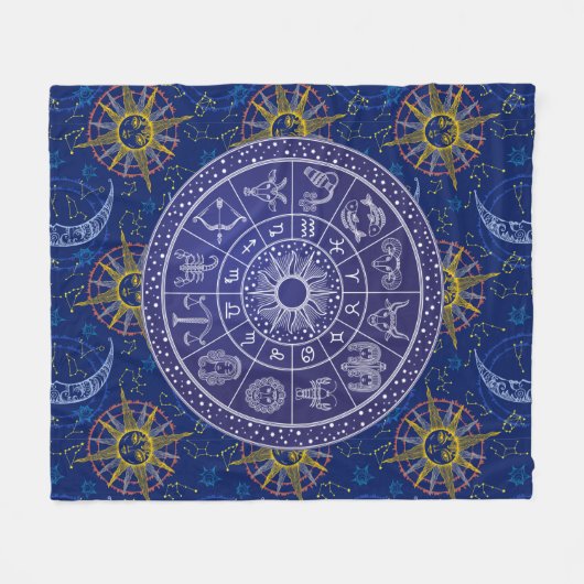 Astrologie Diagramm Fleece Blanket (Vorderseite (Horizontal))