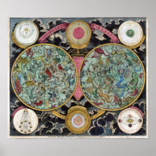 Astrologie Diagramm Planisphaeri Coeleste Poster