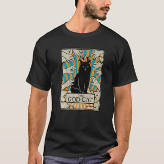 Astrologie Die Gott Katze Goth Tarotkartenleser He T-Shirt