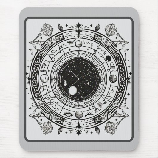 Astrologie enthüllt: Himmelsmuster und Zeichen Mousepad (Vorne)