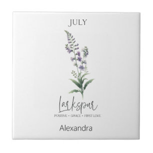 Astrologie Geburtsmonat Juli Blume Larkspur Fliese