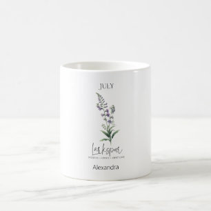 Astrologie Geburtsmonat Juli   Blume Larkspur Kaffeetasse