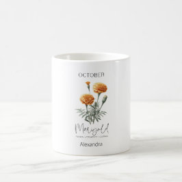 Astrologie Geburtsmonat Oktober | Blume Marigold Kaffeetasse