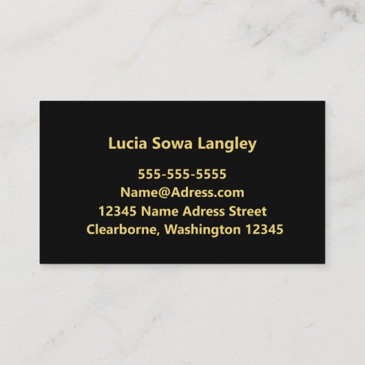 Astrologie-Gelehrte für schwarzes Gold-Visitenkart Visitenkarte (Rückseite)