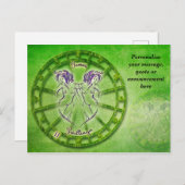 Astrologie Gemini Horoskop Persönliche Nachricht Ankündigungspostkarte (Vorne/Hinten)