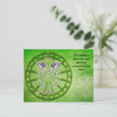 Astrologie Gemini Horoskop Persönliche Nachricht Ankündigungspostkarte (Stehend Vorderseite)