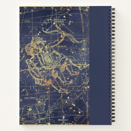 Astrologie Gemini Horoskop Sketchbook mit Name Notizblock (Rückseite)