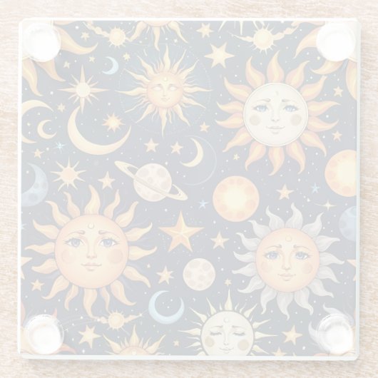 Astrologie Glasuntersetzer (Rückseite)