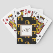 Astrologie Golden Scorpio Signature Monogram Spielkarten (Rückseite)