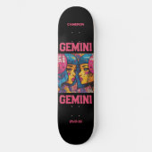 Astrologie Graffiti Gemini Zodiac Skateboard (Vorderseite)