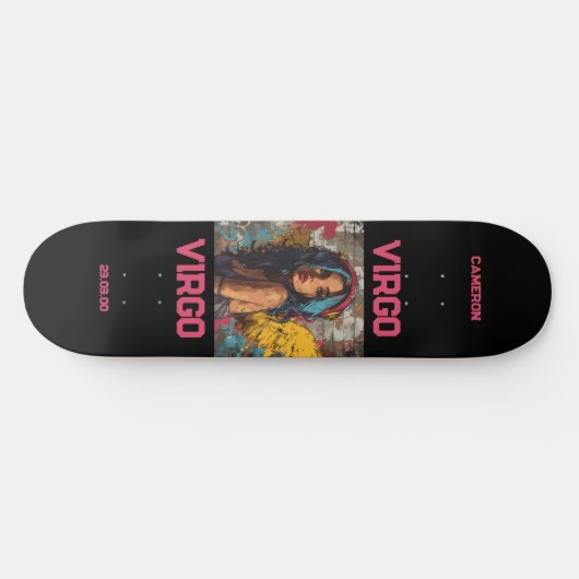Astrologie Graffiti Virgo Zodiac Skateboard (Horizontal)