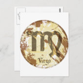 Astrologie Grunge Virgo Postkarte (Vorne/Hinten)
